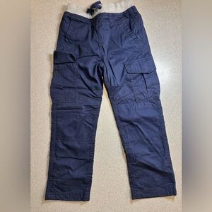 Hanna Andersson Double Knee‎ Jersey Lined Relaxed Cargo Pants SZ 120 6/7.